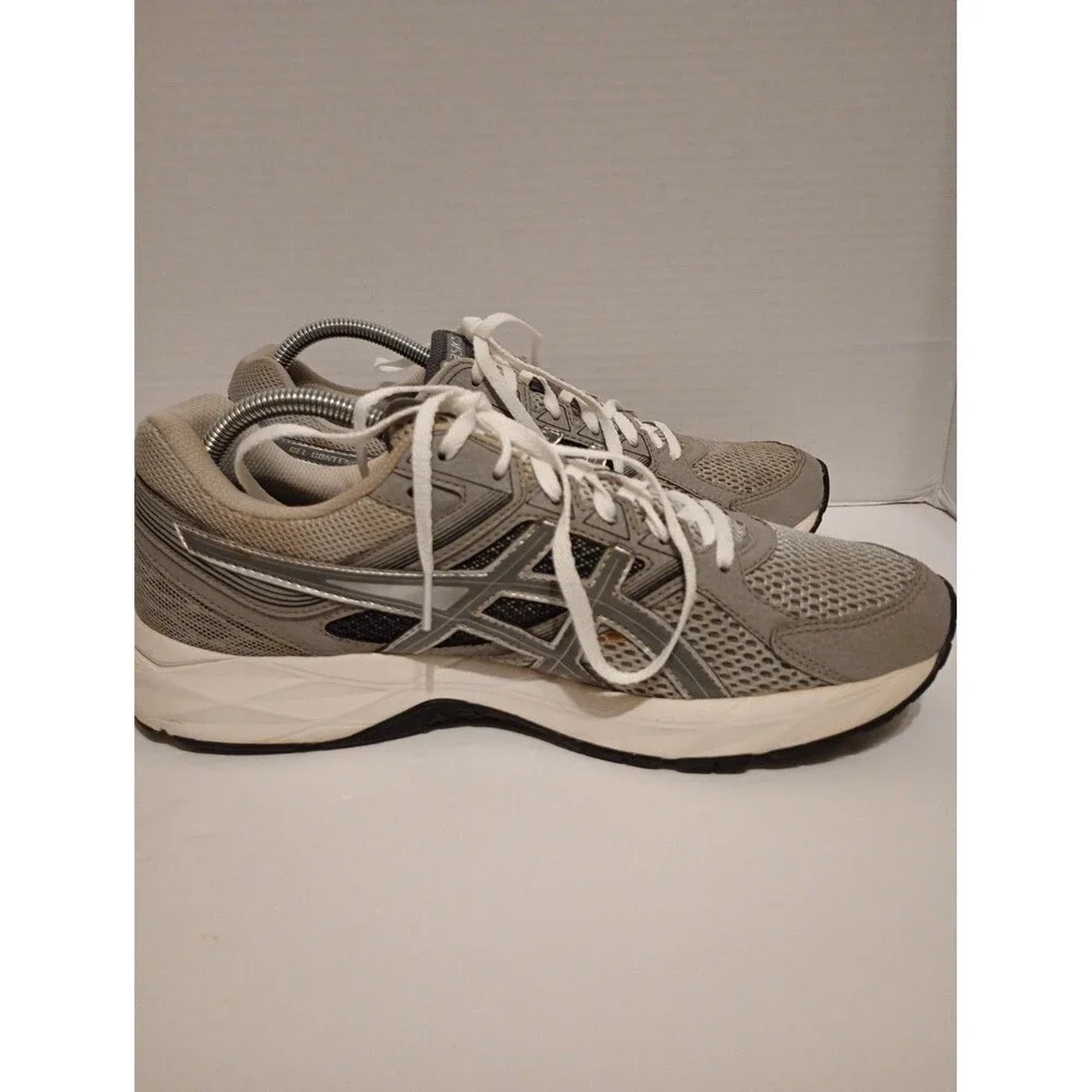 Asics Gel Contend 3 Mens Size 9.5  Silver Gray Retro Running Shoe Sneaker T5F4N
